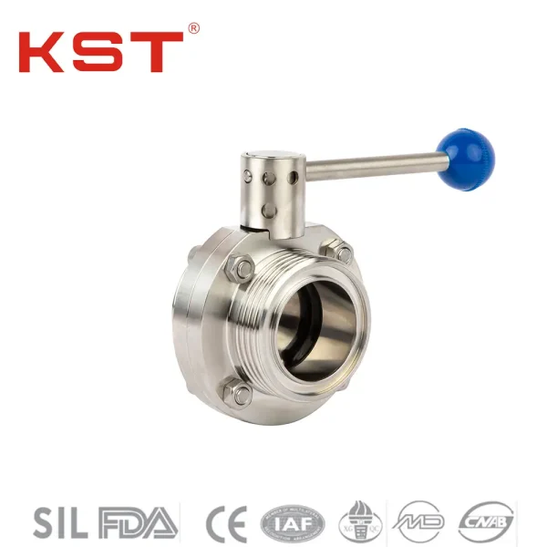 External Threaded Manual Sanitary Butterfly Valve 1