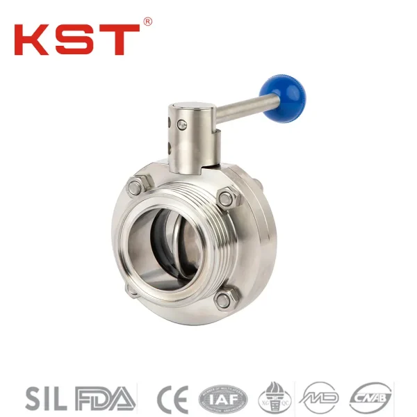 External Threaded Manual Sanitary Butterfly Valve 3