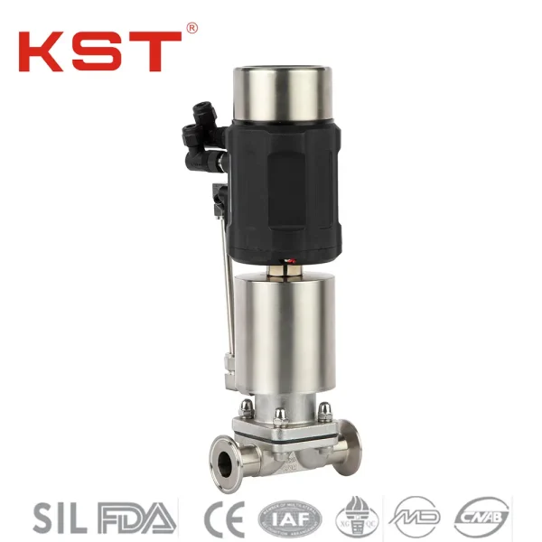 Pneumatic sanitary diaphragm valve with smart control module 1