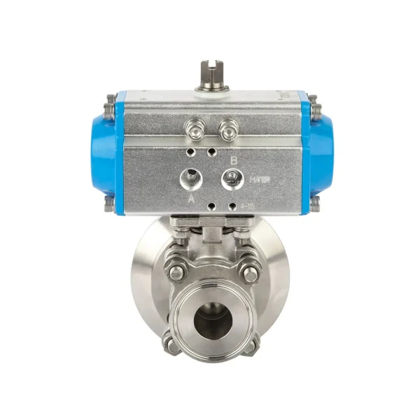 Pneumatic Actuated Sanitary Three-Piece Ball Valve (1)