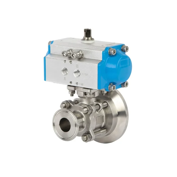 Pneumatic Actuated Sanitary Three-Piece Ball Valve (3)