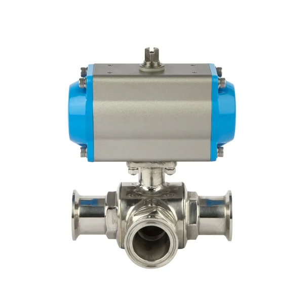 Pneumatic Three-way Sanitary Ball Valve (1)