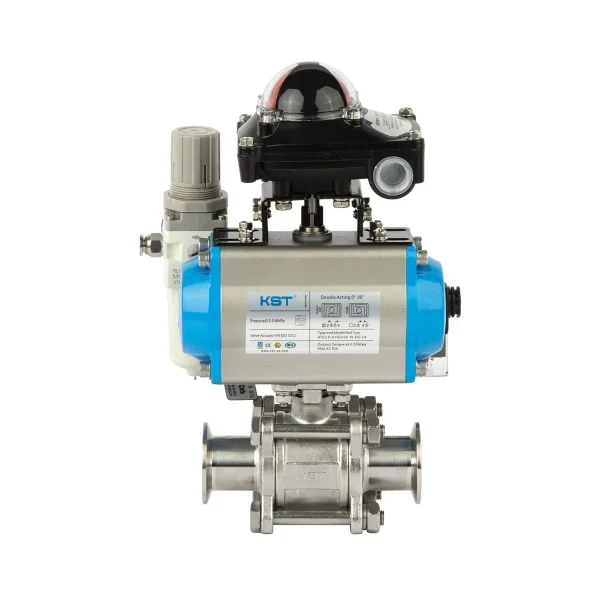 pneumatic three-piece sanitary ball valve (1)