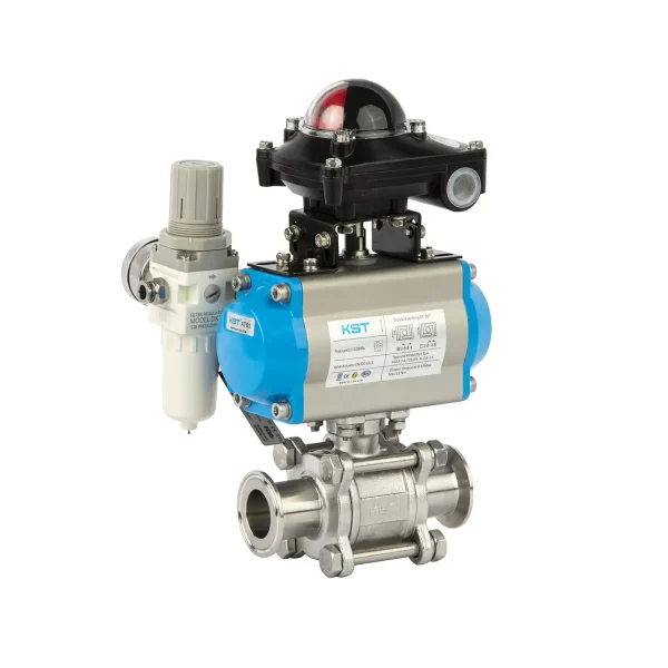 pneumatic three-piece sanitary ball valve (2)